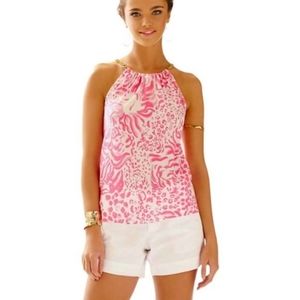 Lilly Pulitzer Rivera Silk Halter Top